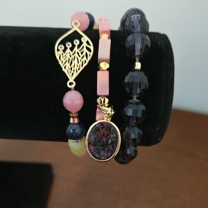 Erimish Pink and Purple Bracelet Set